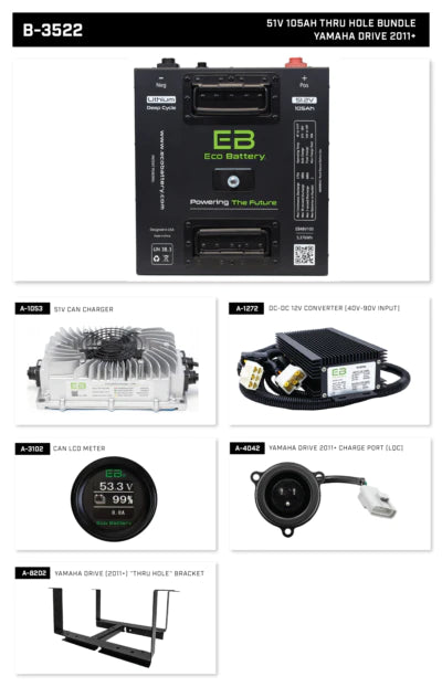 ECO Lithium Battery Bundle 51.2V 105Ah "Thru-Hole"