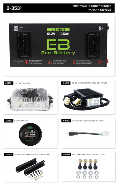 ECO Lithium Battery 51.2V 105Ah "Skinny"