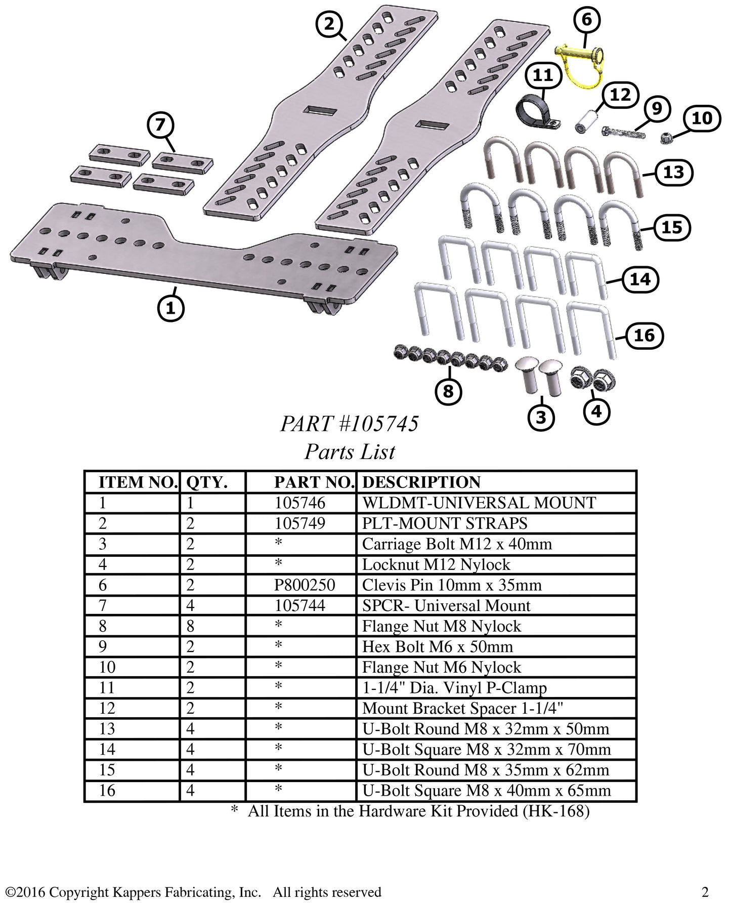 Hisun Forge 550 - 2016 ATV    KFI Plow Mount 105745