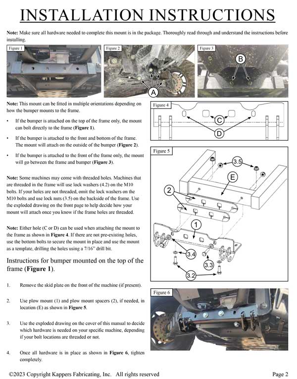 BMS Ranch Pony 700 EFI 2S / 4S KFI Plow Kit 106420