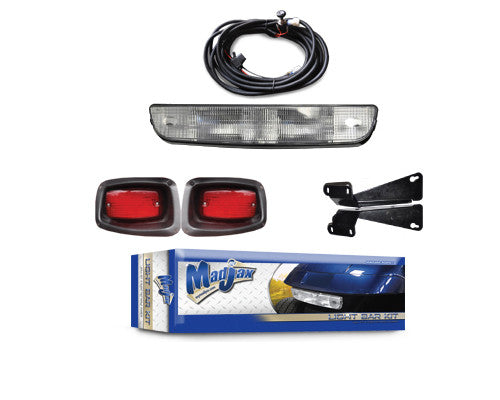 Light bar kit with upgradable harness. Will fit E-Z-GO TXT