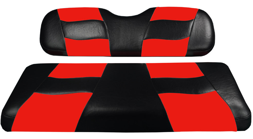 BLACK/RED RIPTIDE TWO-TONE REAR SEAT CUSHION SET (G150)