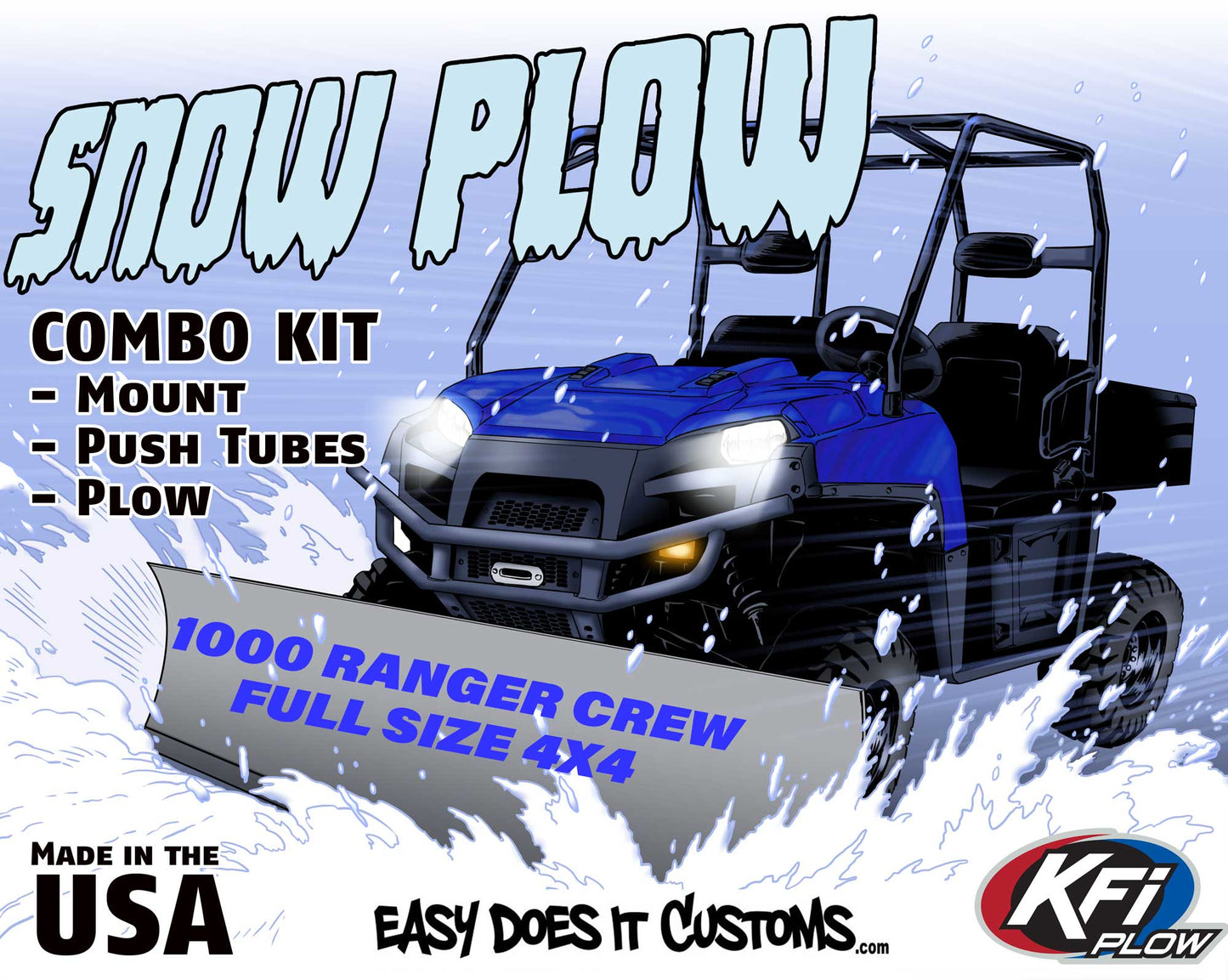 Polaris Ranger XP 1000 Texas Edition 4x4 2020-2021- Snow Plow Mount 106165