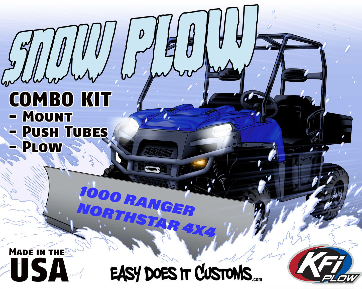 Ranger XP 1000 Northstar Edition 2018 - 2025 KFI Plow Kit 106345