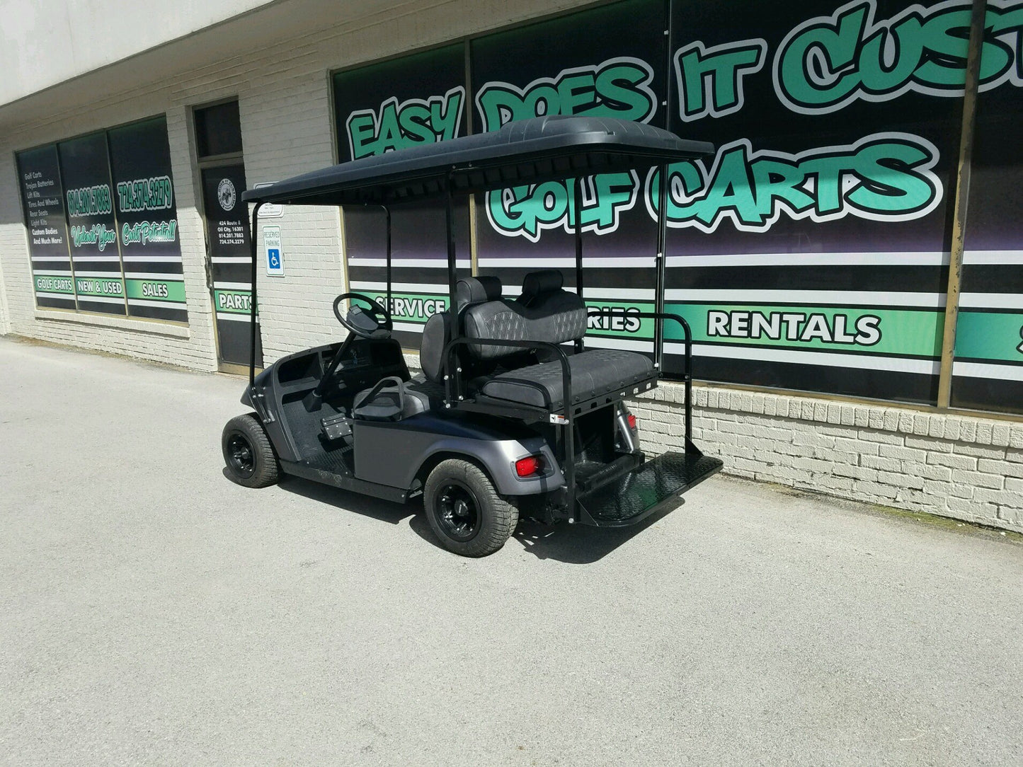 2012 - Electric EZGO TXT  Golf Cart - Black Matte - SOLD