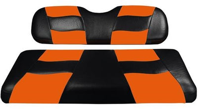 RIPTIDE Black/Orange Two-Tone Seat Covers for CC Prec