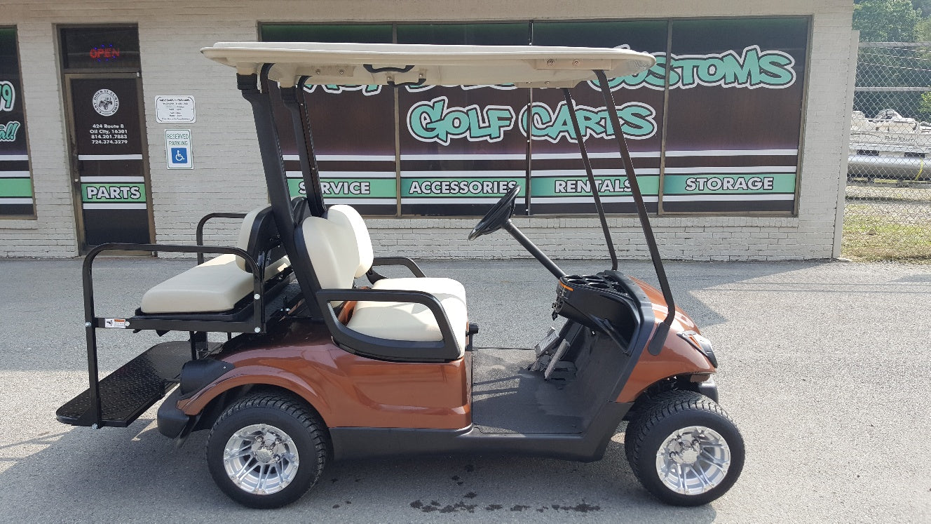 2010 Gas Yamaha Golf Cart with Rear Seat and Lights - SOLD