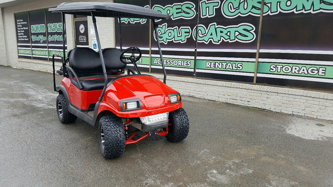 Red and Black Phantom Golf Cart at Easy Does It Customs
