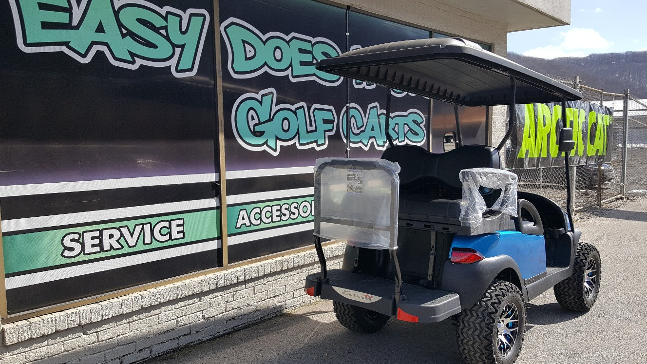 2011 Electric Club Car Precedent Golf Cart with Teal Flame Custom Body - SOLD