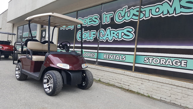 2012 EZGO RXV Electric Golf Cart with New Burgundy Body *SOLD*