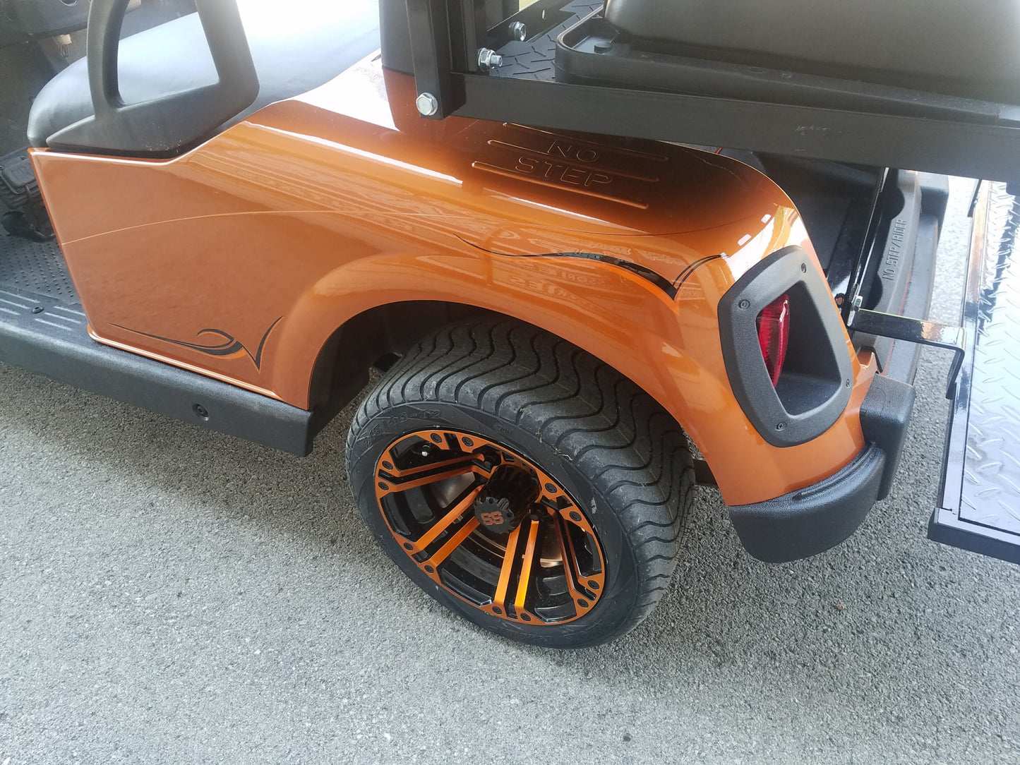 2013 Electric EZGO RXV Golf Cart - Sunburst Orange - SOLD
