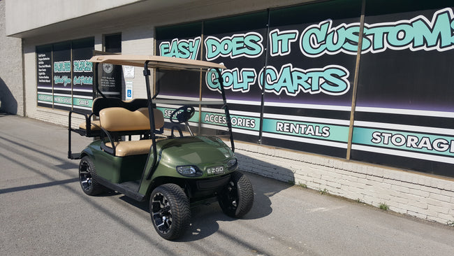 2014 Electric EZGO TXT Golf Cart with New Sage Green Body - SOLD