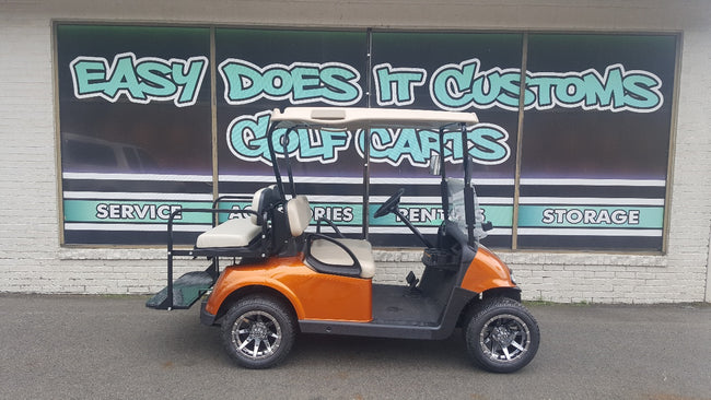 2016 EZGO RXV Electric Golf Cart with New Sunburst Orange Body *SOLD*