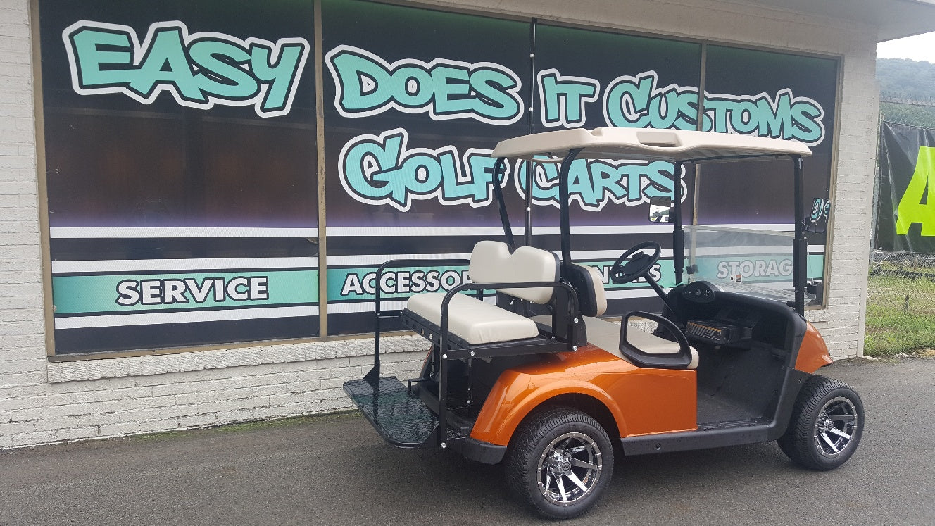 2016 EZGO RXV Electric Golf Cart with New Sunburst Orange Body *SOLD*