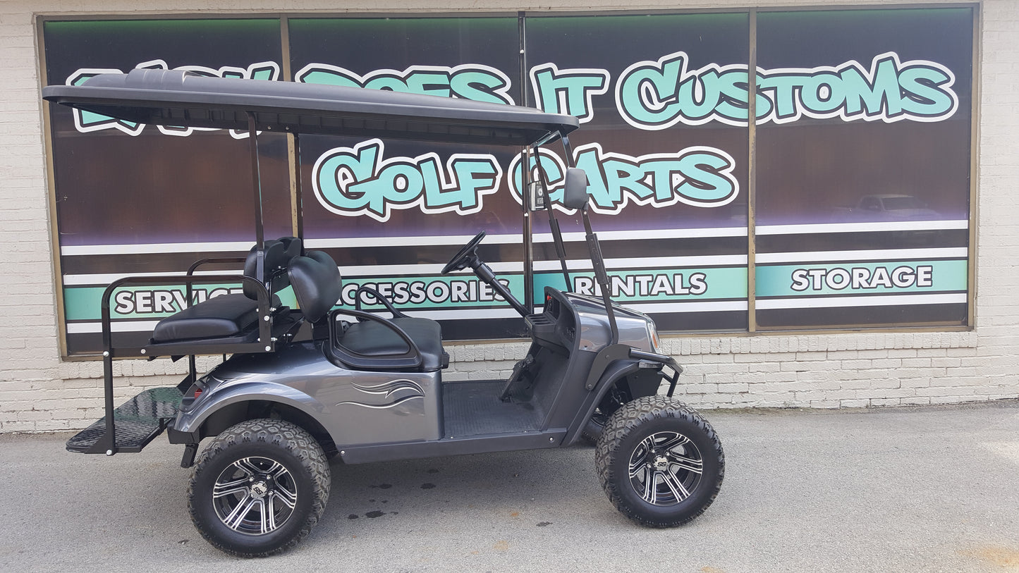 2014 EZGO TXT Electric Golf Cart with New Metallic Charcoal Body - SOLD