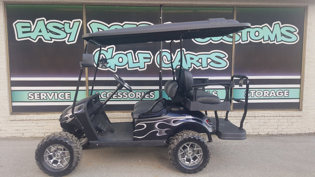 2015 EZGO TXT Electric Golf Cart with Purple Tribal Body - SOLD