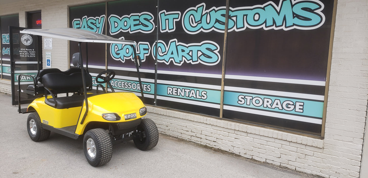 2019 GAS EZGO TXT VALOR GOLF CART - YELLOW *SOLD*