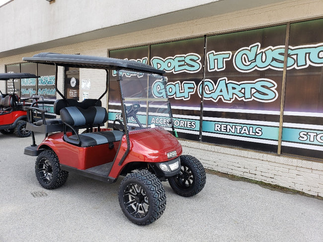 2015 EZGO TXT ELECTRIC GOLF CART WITH NEW INFERNO RED BODY *SOLD*