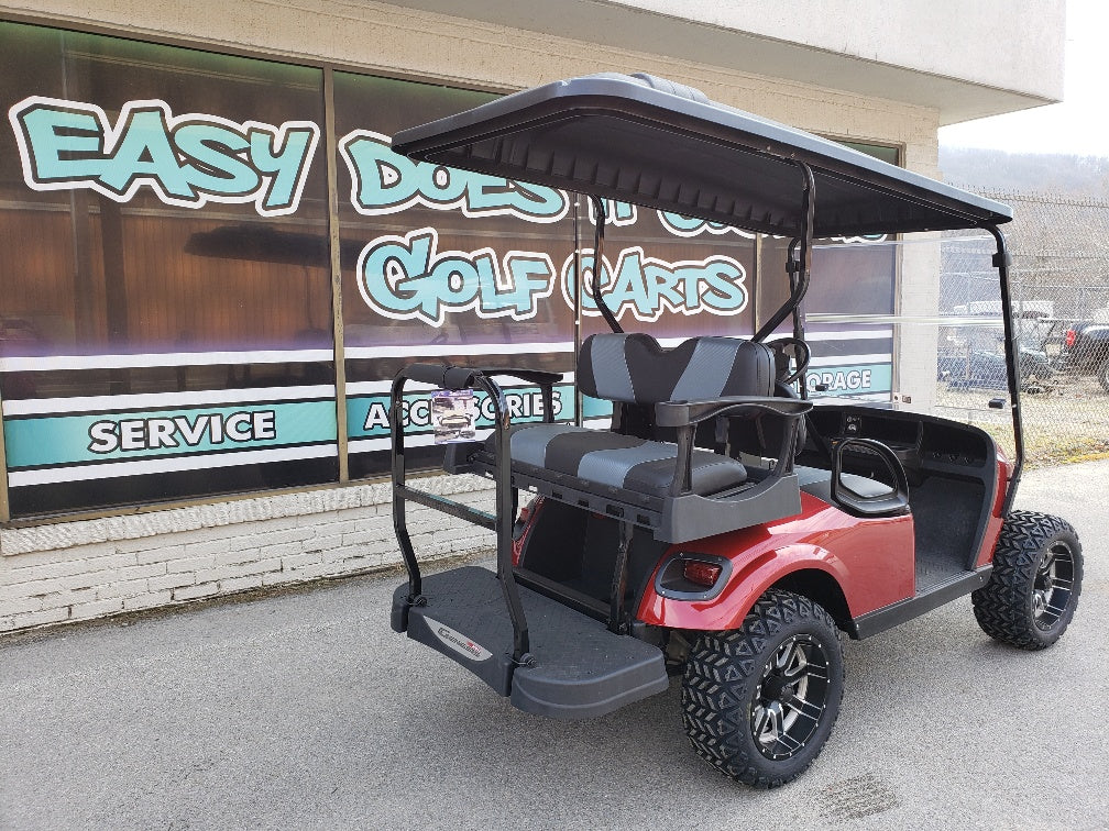2015 EZGO TXT ELECTRIC GOLF CART WITH NEW INFERNO RED BODY *SOLD*