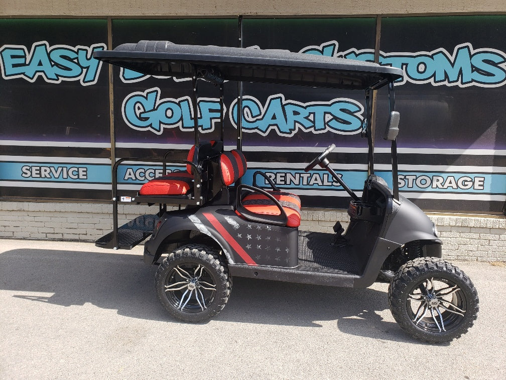 2018 EZGO RXV Golf Cart - Thin Red Line *SOLD*