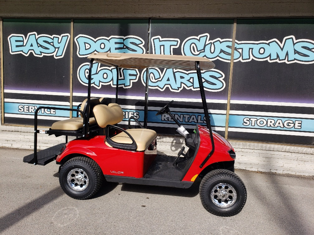 2021 EZGO Valor 48v Red with Tan *SOLD* Easy Does It Customs LLC