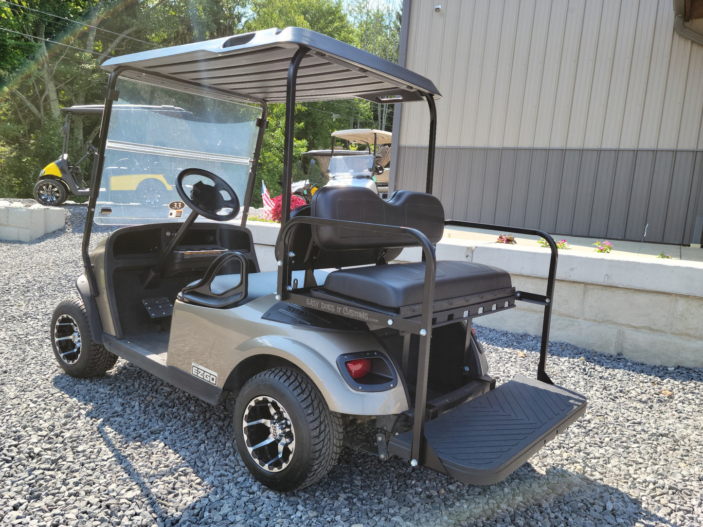 2018 Gas EZGO TXT Golf Cart - Almond with Custom Wheels *SOLD*