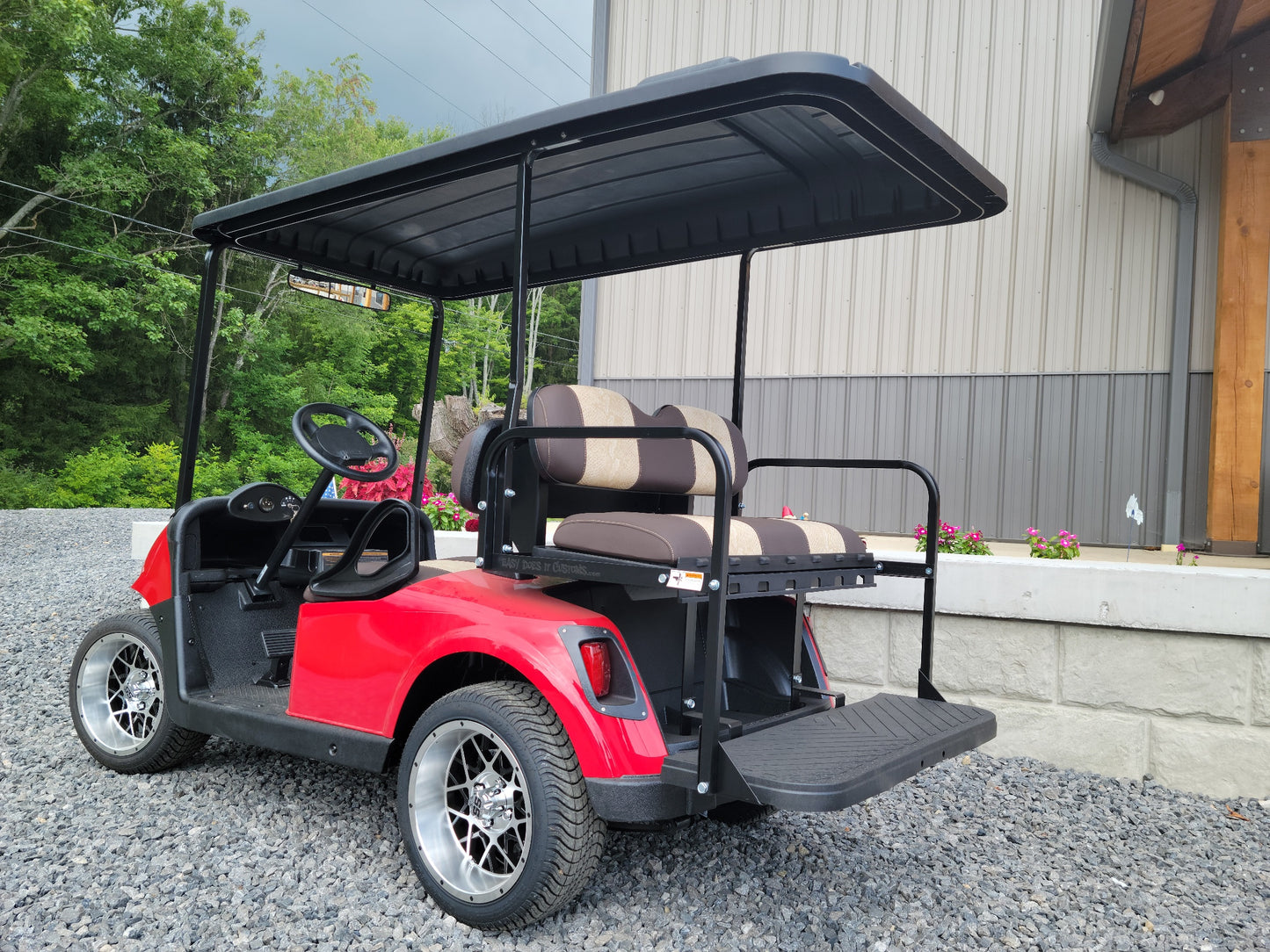 2017 Electric EZGO RXV Red with Custom Seats *SOLD*