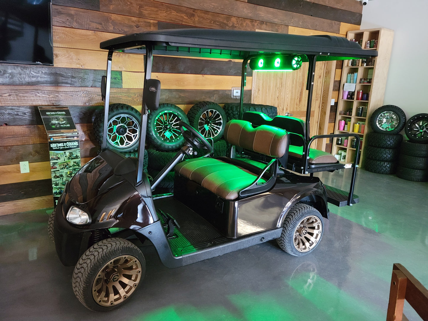 2017 EZGO RXV Electric 48v Golf Cart - Chocolate Silk *SOLD*