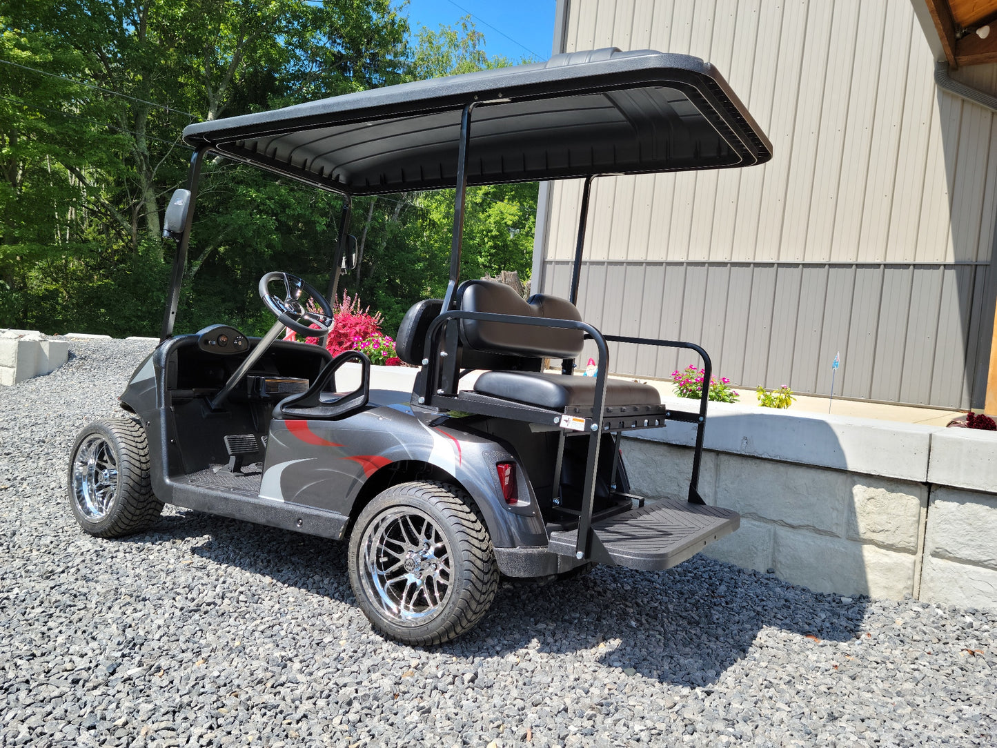 2017 EZGO RXV Electric Golf Cart - Custom Charcoal and Burgundy *SOLD*