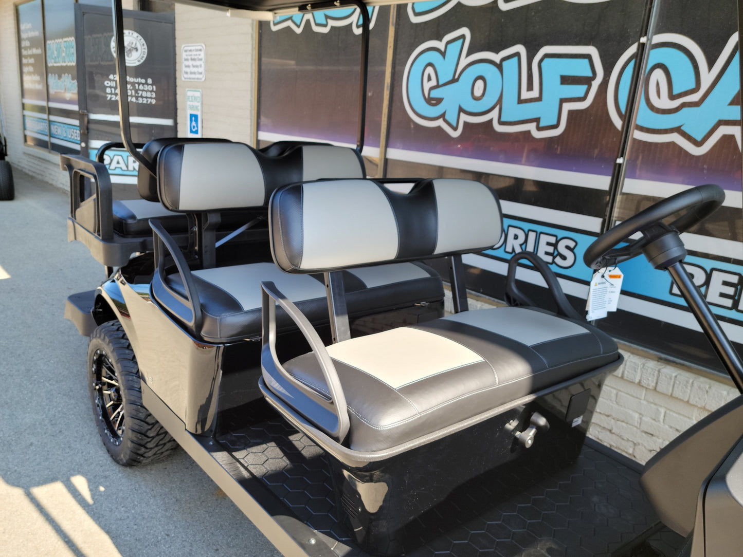 2022 Gas EZGO Limo Golf Cart - Black - SOLD