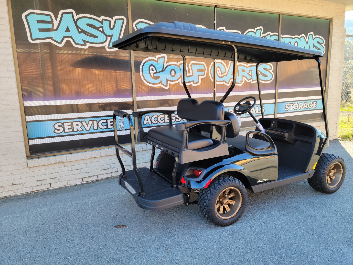 2022 EZGO Valor 48v Golf Cart - Black with Custom Wheels *SOLD*