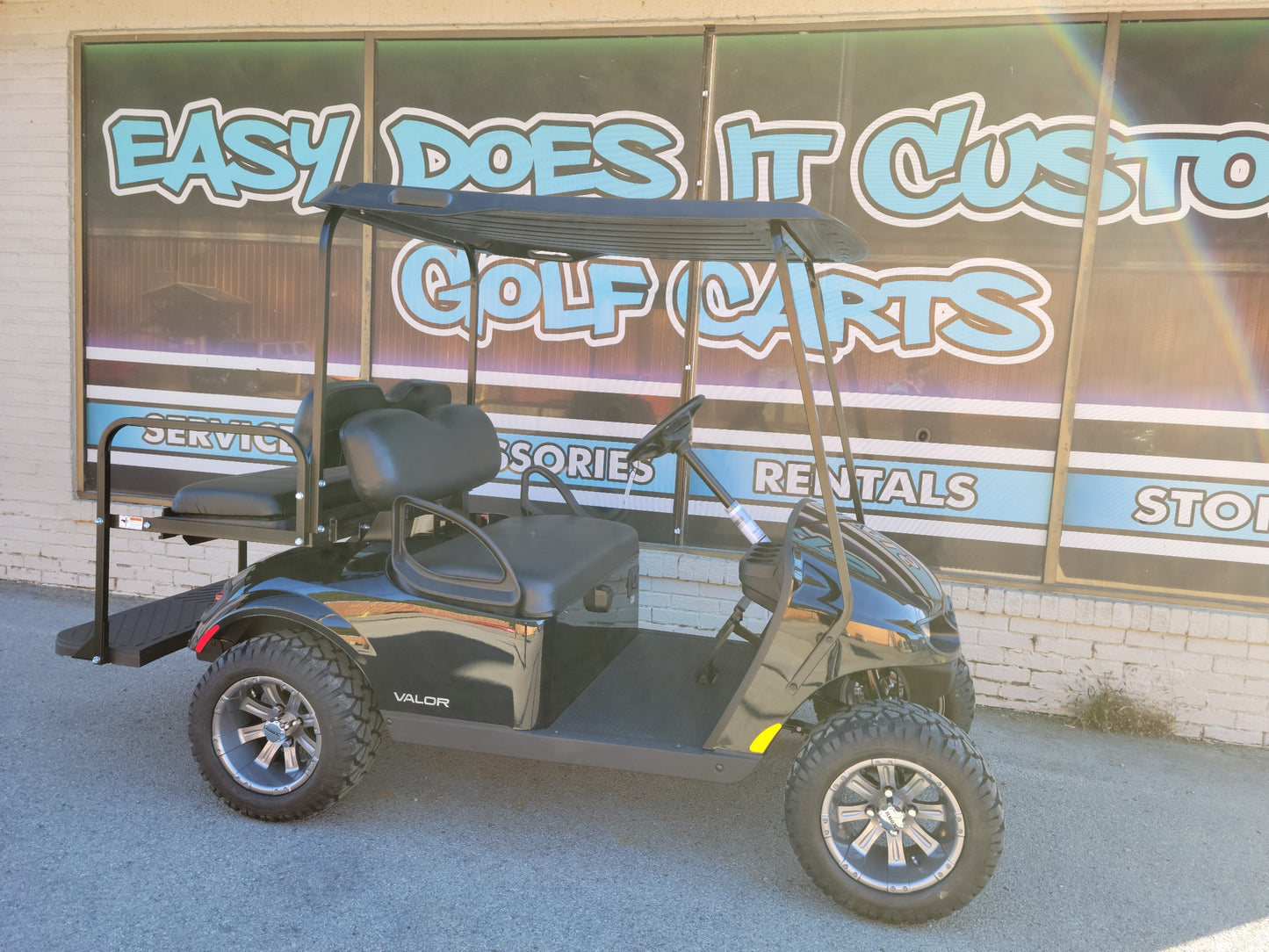 2022 EZGO Valor 48v Golf Cart - Black with Gunmetal Custom Wheels *SOLD*