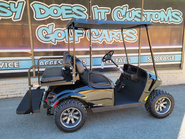 2022 EZGO Valor 48v Golf Cart - Black with Gunmetal Custom Wheels *SOLD*