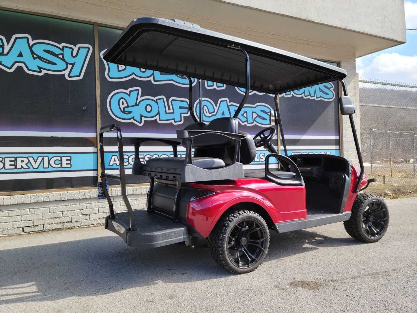 2022 EZGO 48v with Cherry Red Storm body *SOLD*
