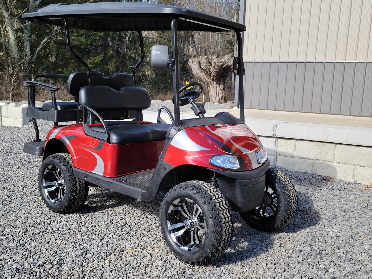 EZGO RXV Lithium Custom Inferno Red with Silver and Black *SOLD*