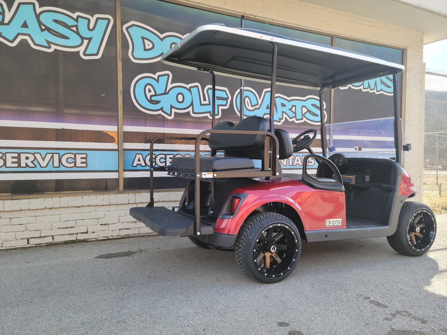 EZGO RXV 48v - Inferno Red with Black Seats