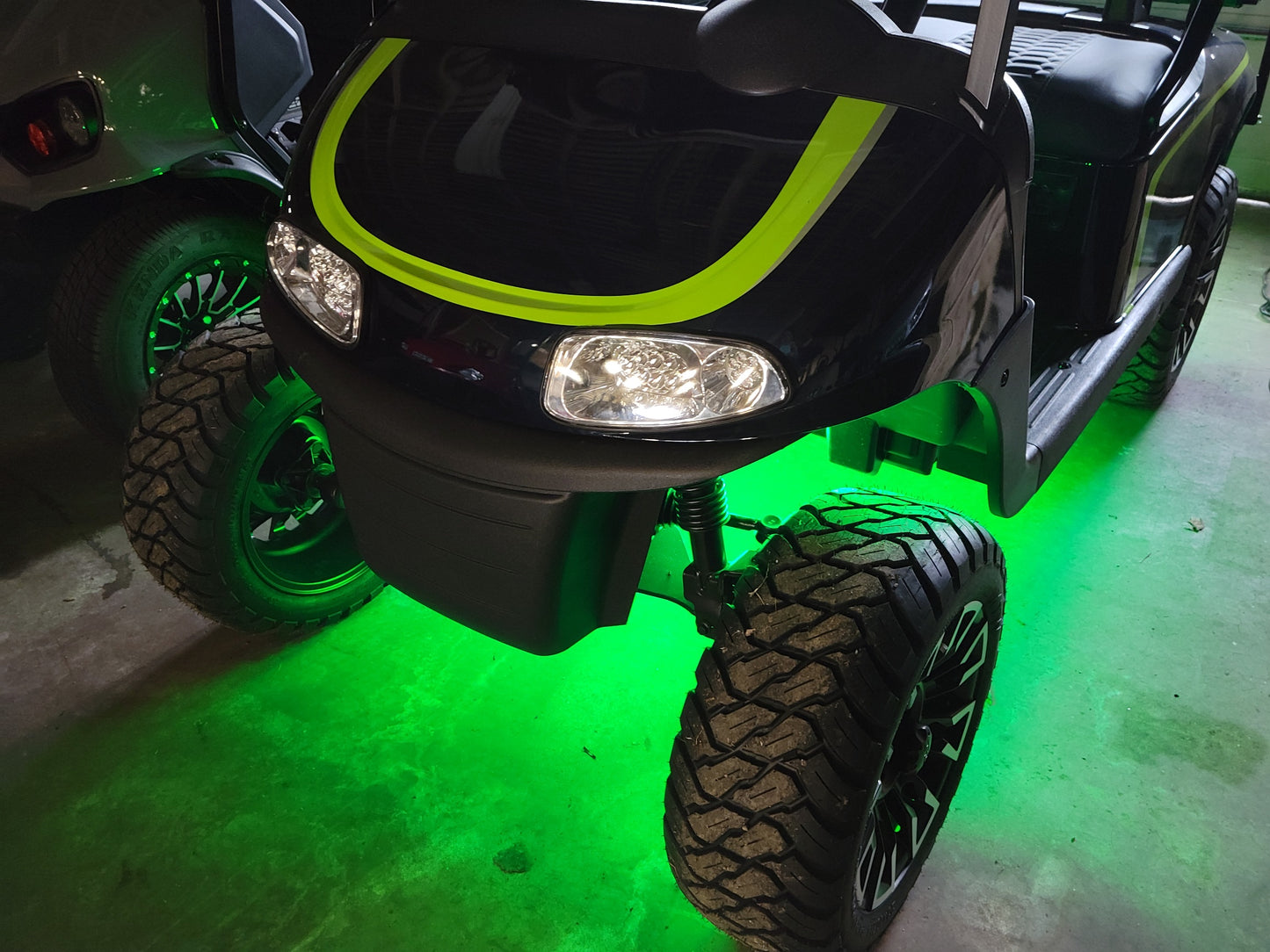 2018 EZGO RXV 48v Custom Lifted - Navy and Green *SOLD*
