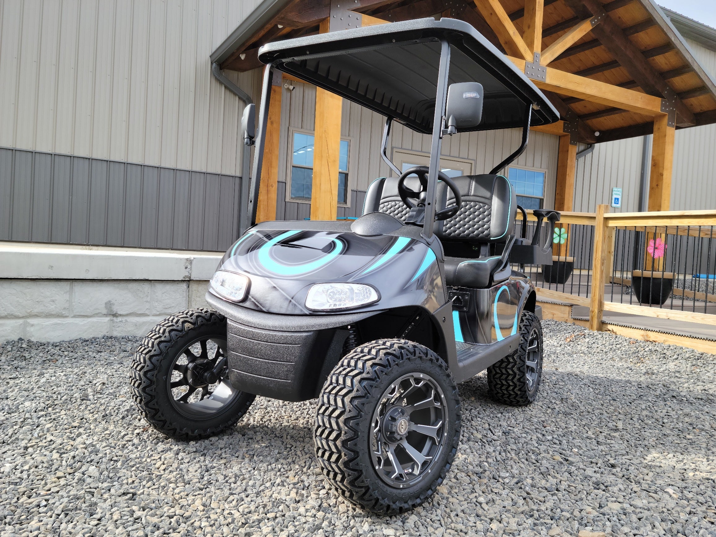 2018 EZGO RXV 48v Custom Lifted - Blue Raspberry Swirl *SOLD