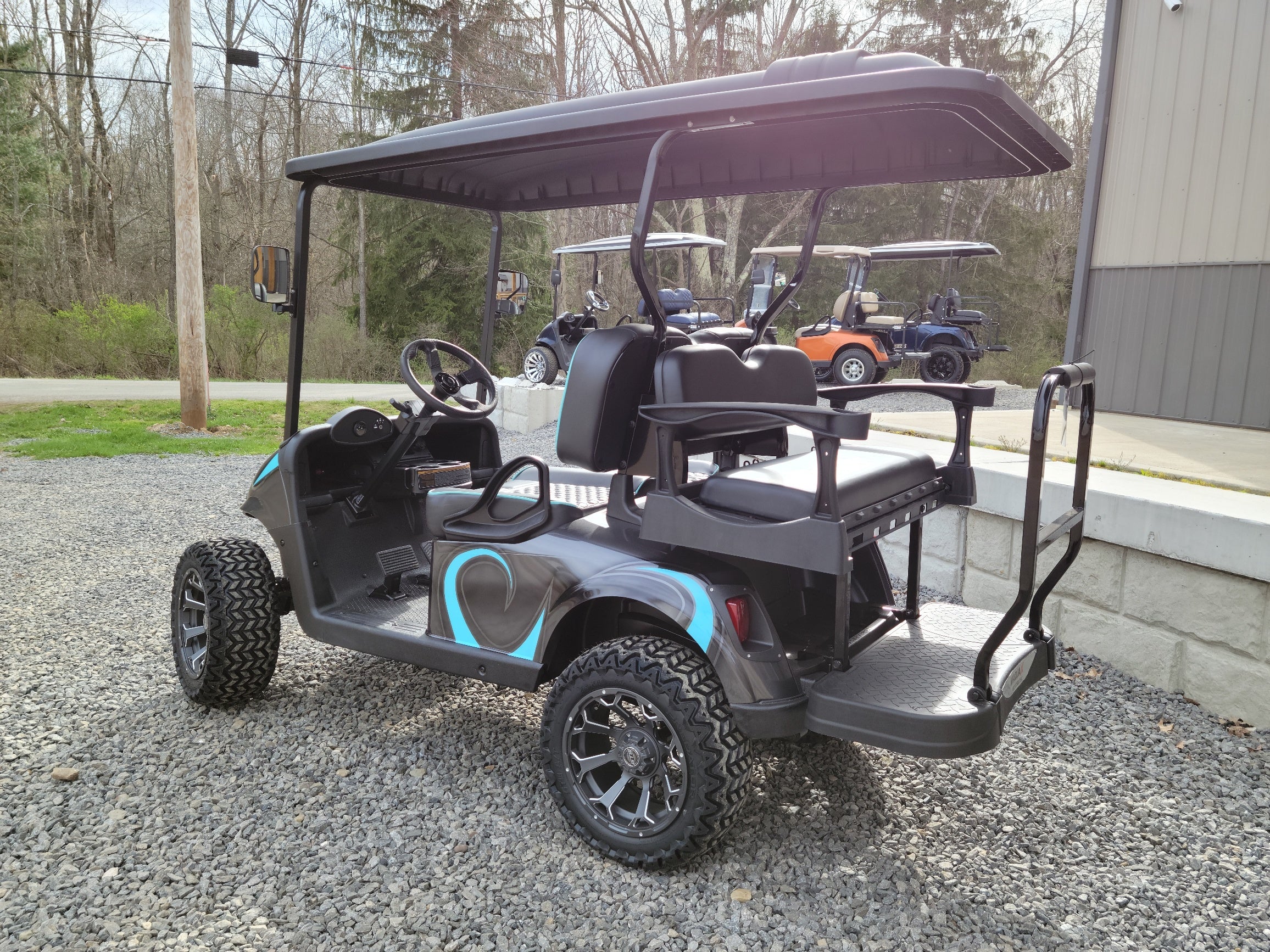 2018 EZGO RXV 48v Custom Lifted - Blue Raspberry Swirl *SOLD