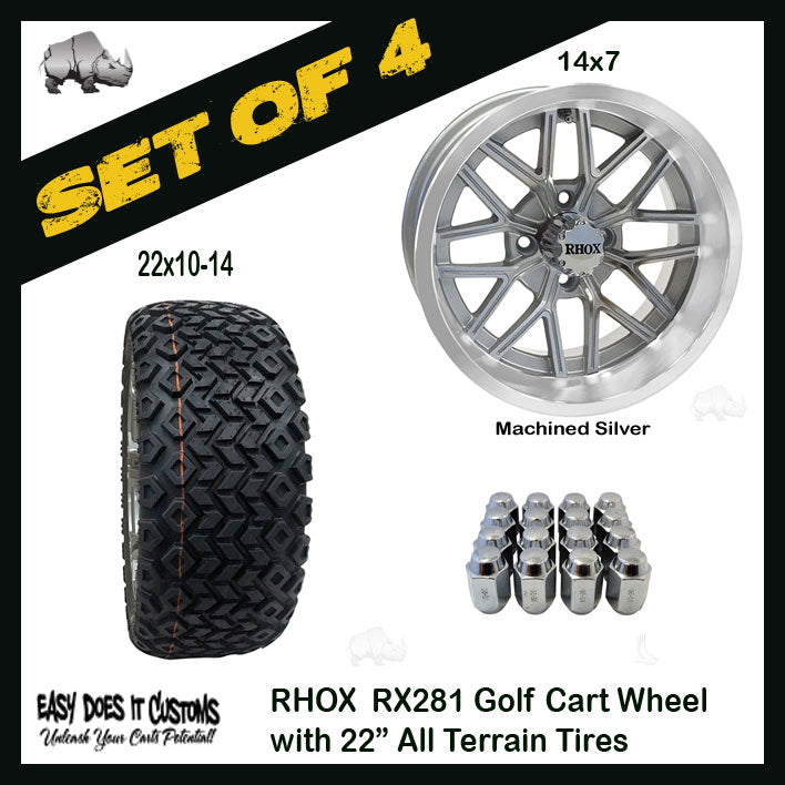 RHOX TIR-RX281-MS, Machined Silver, 14x7 ET-25