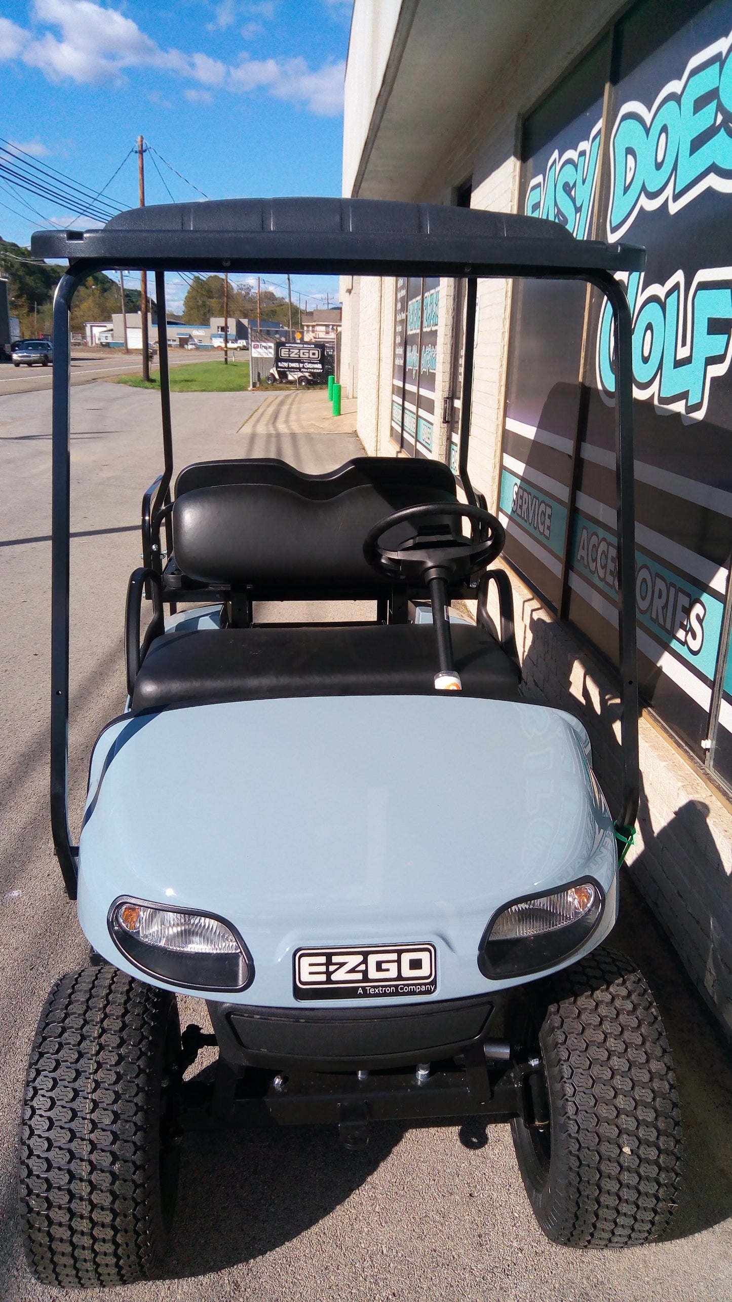 EZGO Valor Gas EFI Golf Cart - Ocean Grey *SOLD*