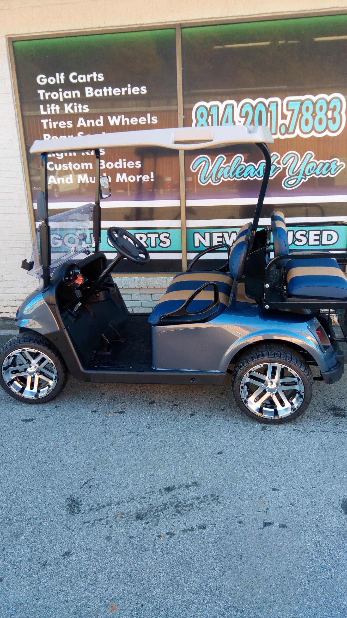 2015 EZGO RXV Golf Cart -Steel Blue *SOLD*