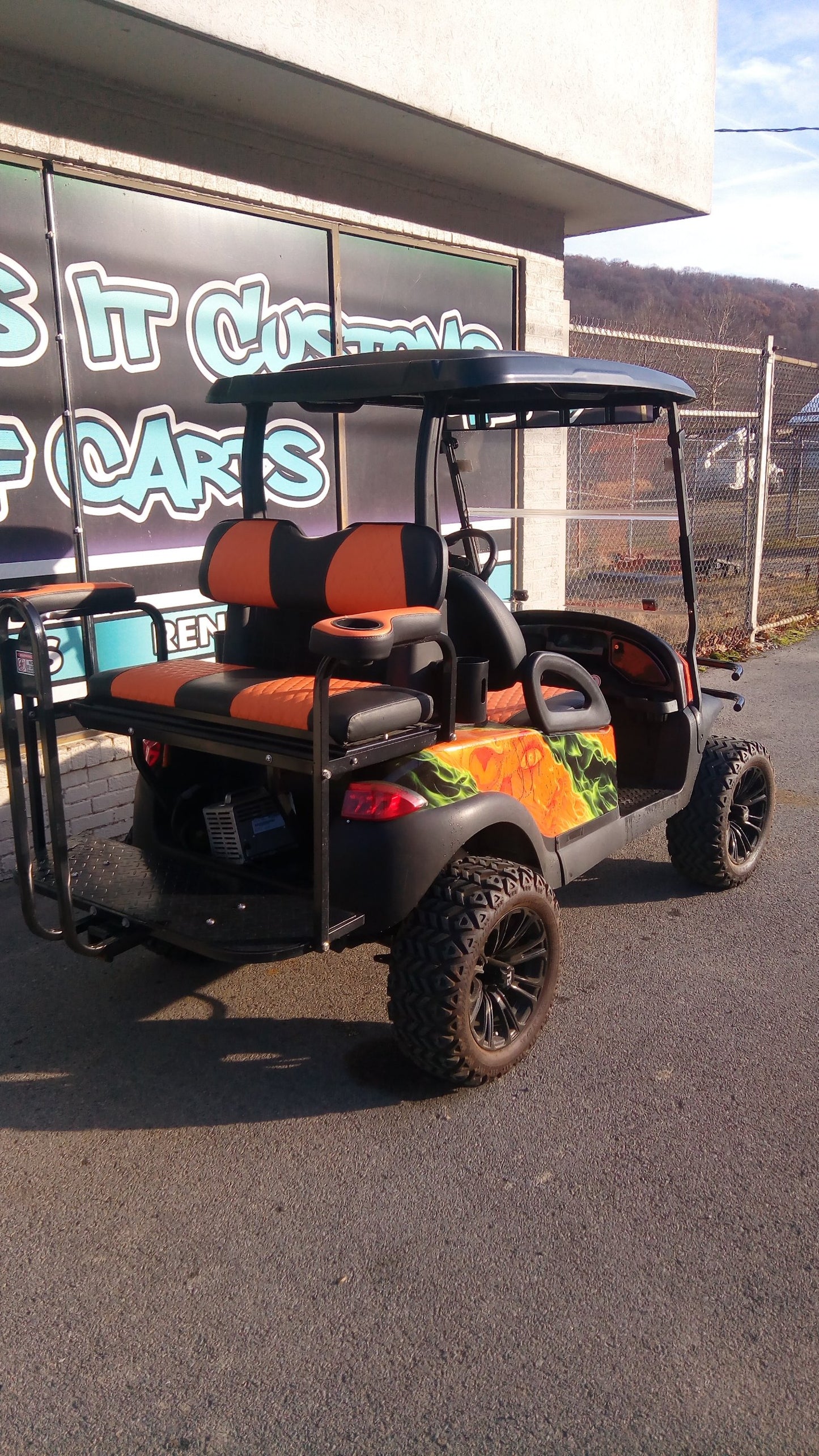 Club Car Precedent Golf Cart with Custom Airbrush Harley Theme Paint **SOLD**