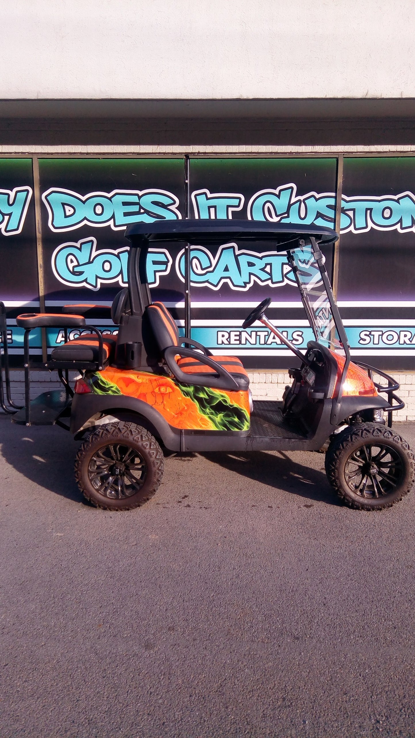 Club Car Precedent Golf Cart with Custom Airbrush Harley Theme Paint **SOLD**