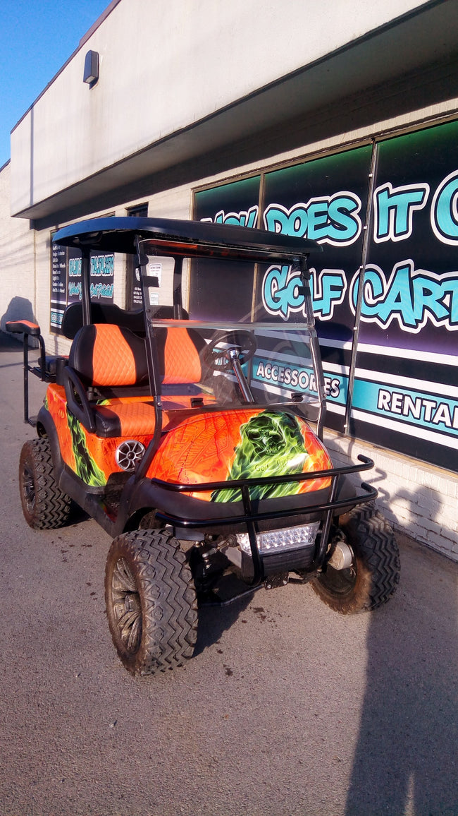 Club Car Precedent Golf Cart with Custom Airbrush Harley Theme Paint **SOLD**