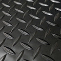 Floor Mat, Diamond Plate Rubber, Black, Yamaha Drive2