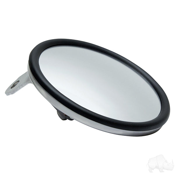 Mirror, Convex Side Mount Rearview, Stainless Steel
