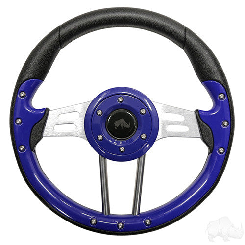 RHOX 13" Diameter Aviator 4 Steering Wheel for EZGO, Club Car, and Yamaha Golf Carts - 8 colors to choose from