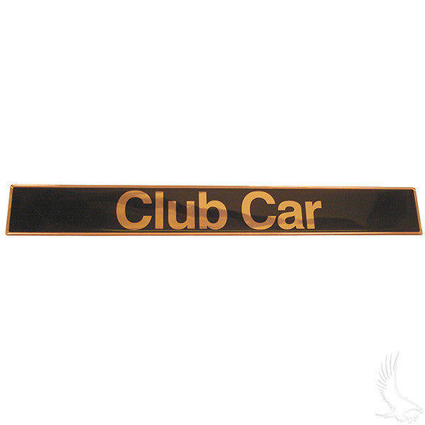 Club Car DS 82+ Black and Gold Name Plate