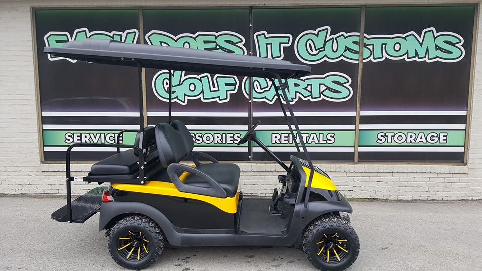 2014 - Electric Black and Yellow Club Car Precedent Golf Cart - SOLD